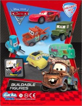 Cars 2 - Buildable figures - Gacha Tomy.