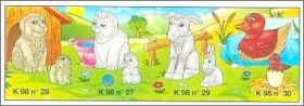 Animaux et leurs bbs - Kinder surprise - K98-27  K98-30