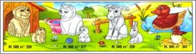 Animaux et leurs b�b�s - Kinder surprise - K98-27 � K98-30