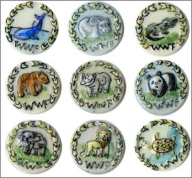 WWF mdaillon (Feuilles jaunes) - 9 Fves - 1986