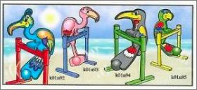 Oiseaux sur perchoir - Kinder surprise - K01-92  K01-95