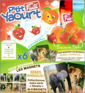 Bbs Animaux - Srie Savane - Magnets  P'tit Yaourt Fruit