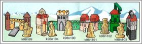Chateau et figurines en m�tal Kinder K98-99 � K98-104 - 1998