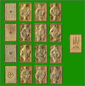 Cartes  jouer dores - 17 Fves - Arguydal - Continent 1989